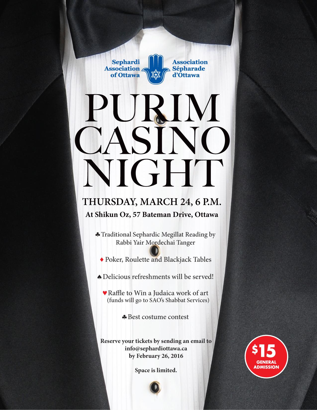 Purim Casino Night
